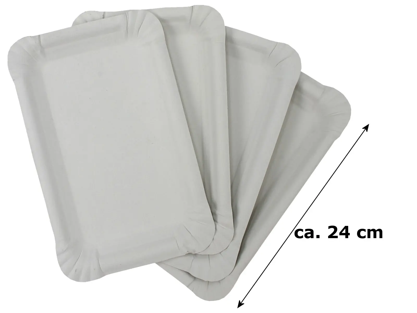 Pappteller eckig, 250erPack , 16x23cm    VP 4x250