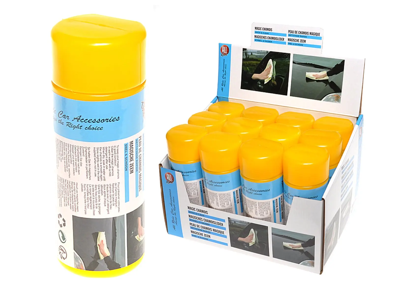 Auto-Fensterleder QUICK&CLEAN 30x45cm Disp. x 12