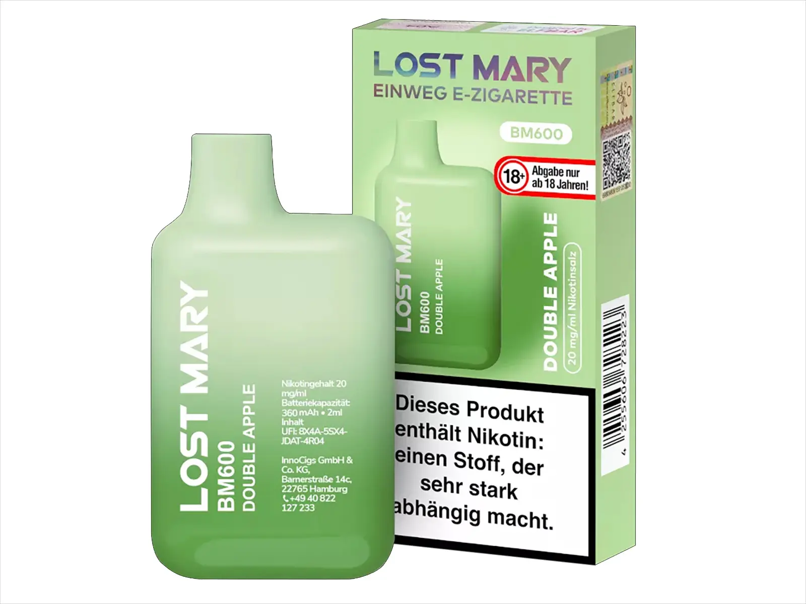 ELFBAR Lost Mary 20mg Nikotin Double Apple, VE10