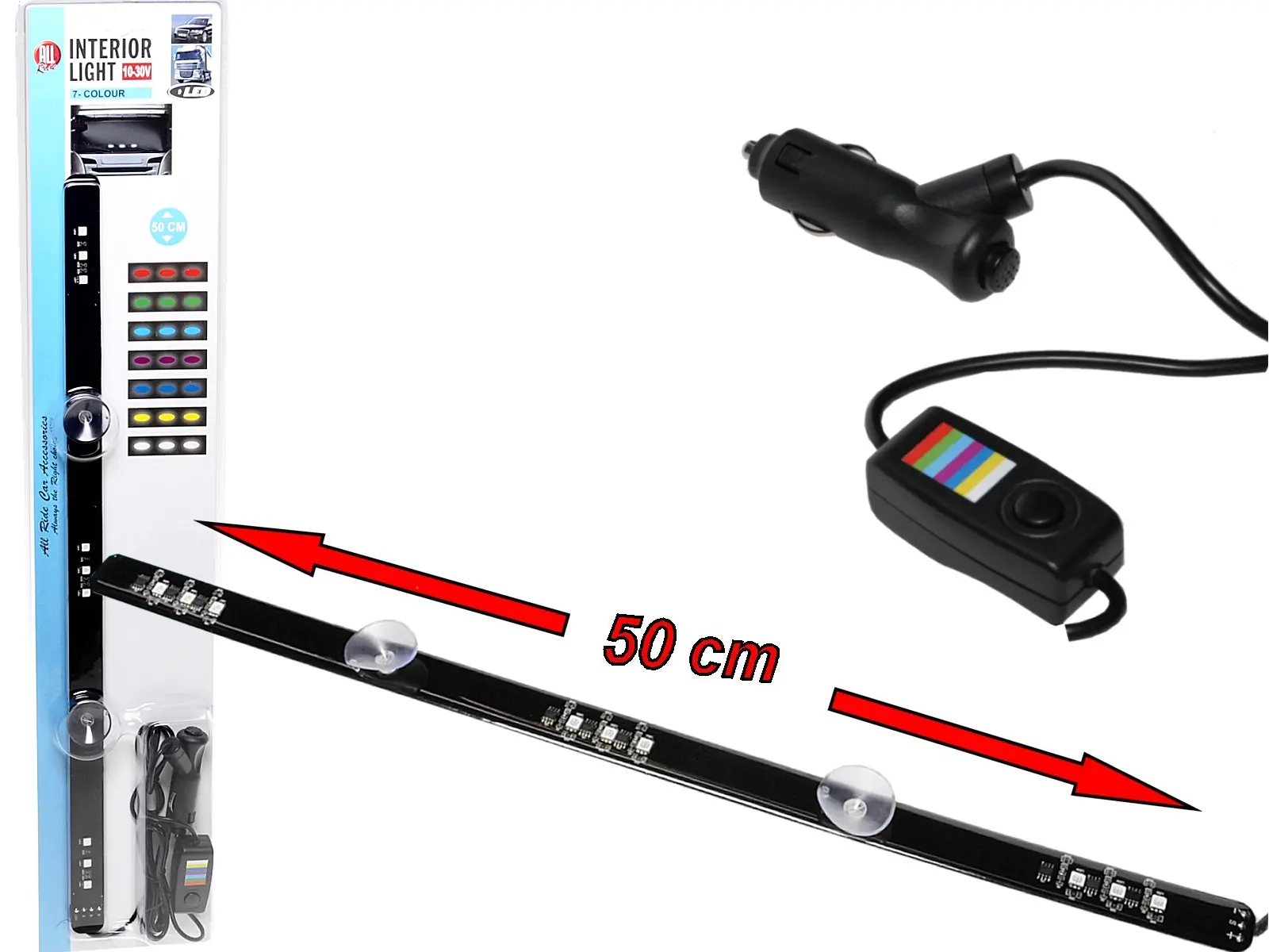 LED Innenleuchte 9LED, in 7 Farben, 10-30V
