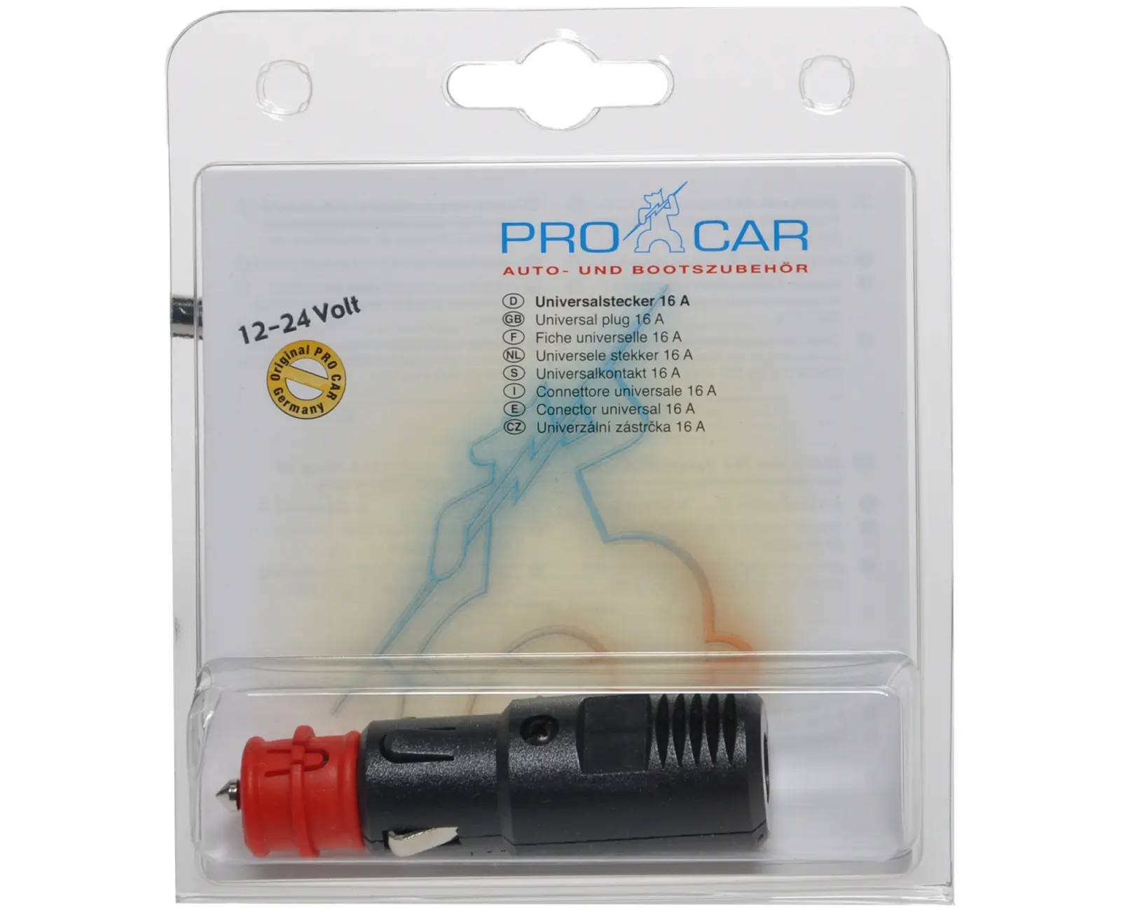 Stecker ROT 12/24V 16A Blister 67723010