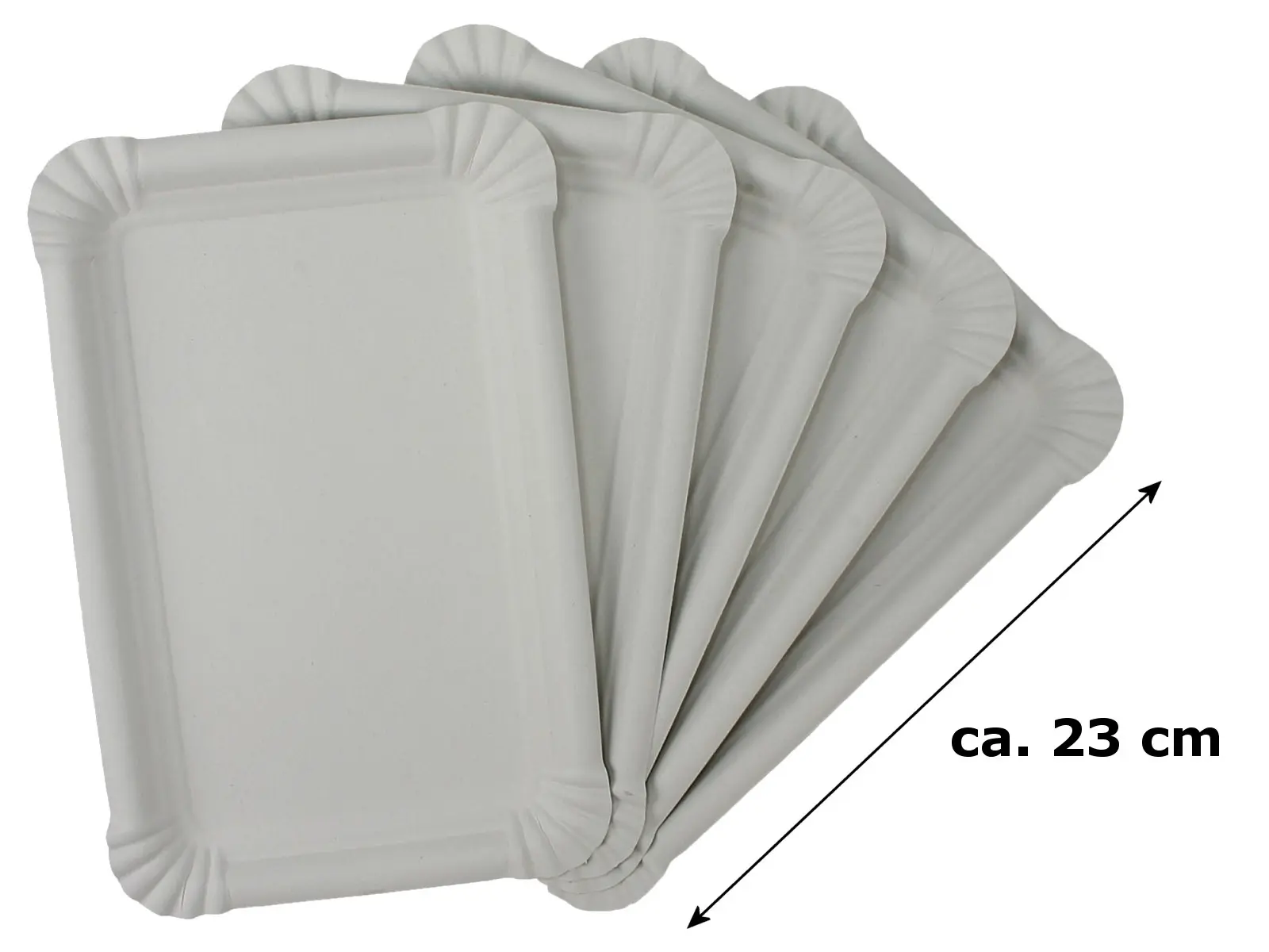 Pappteller eckig, 250erPack , 11x24cm    VP 6x250