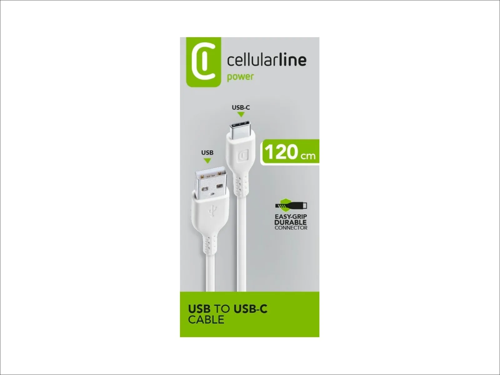 CL USB-A Kabel auf USB-C, weiß, 1,2m