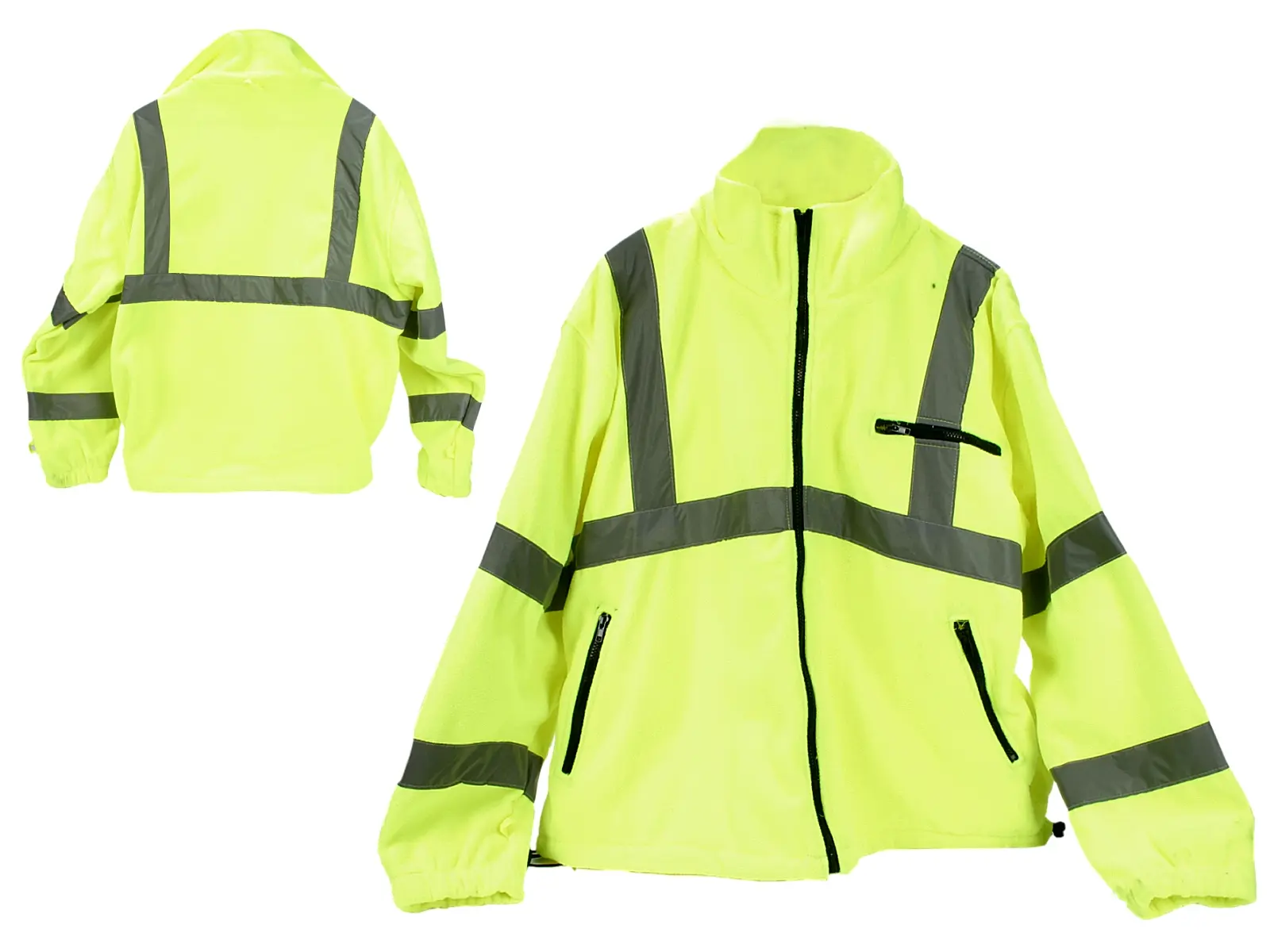Warnjacke Fleece gelb Gr. XL