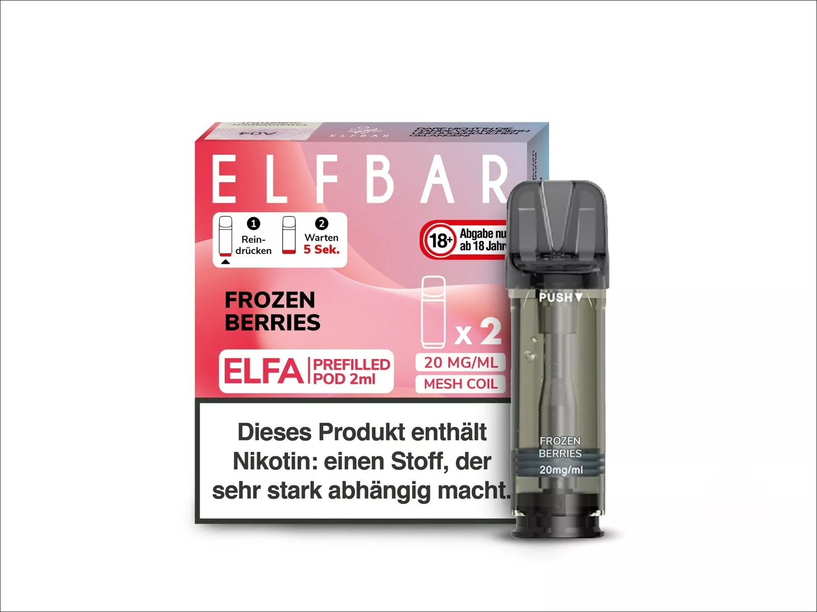 ELFBAR Elfa Pod, 20mg/ml Frozen Berries VE10