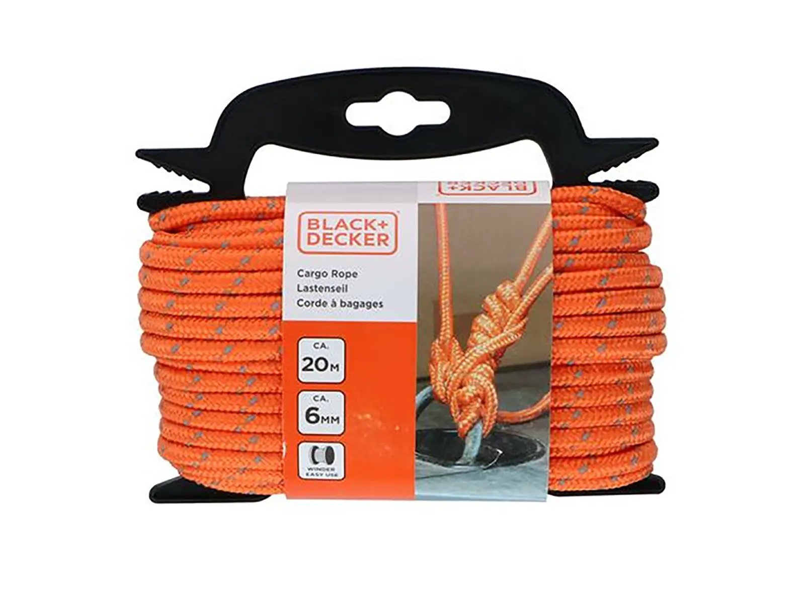 BLACK+DECKER Lastenseil 6mm, 20m