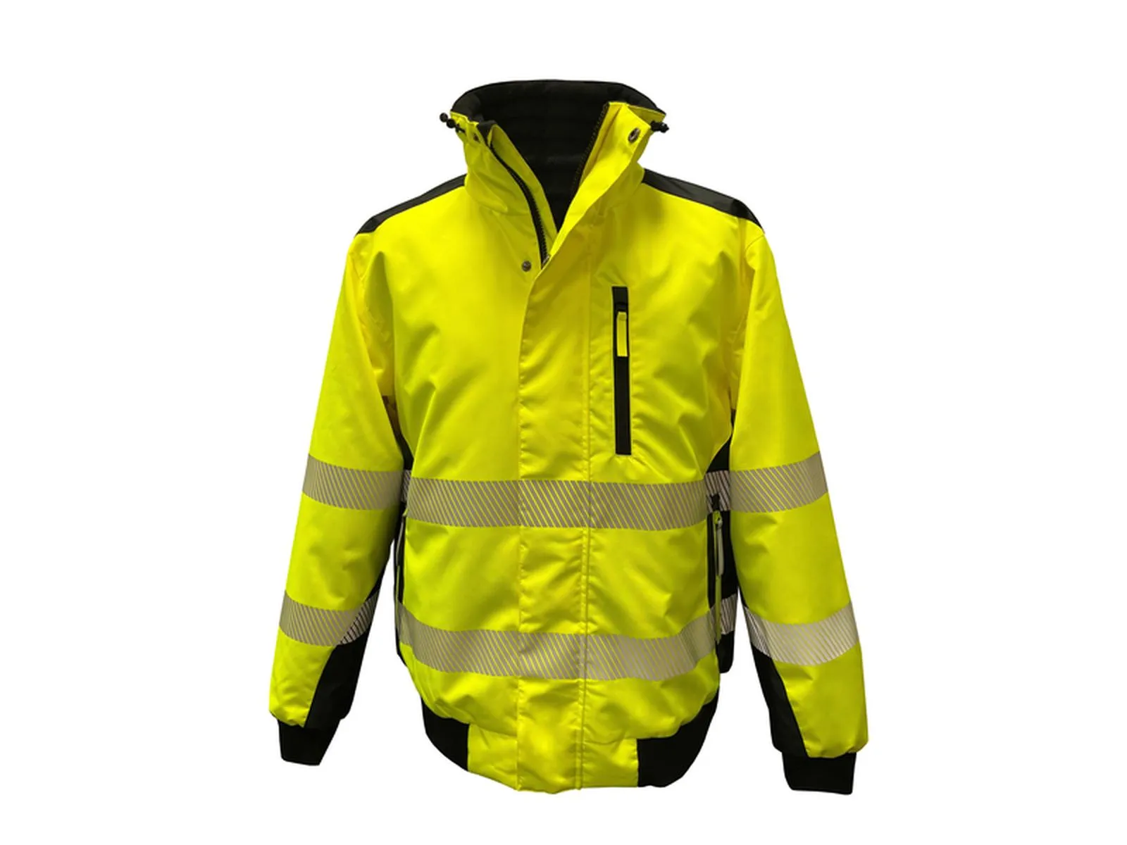 H. Warnschutz Pilotenjacke-gelb/schwarz-4XL