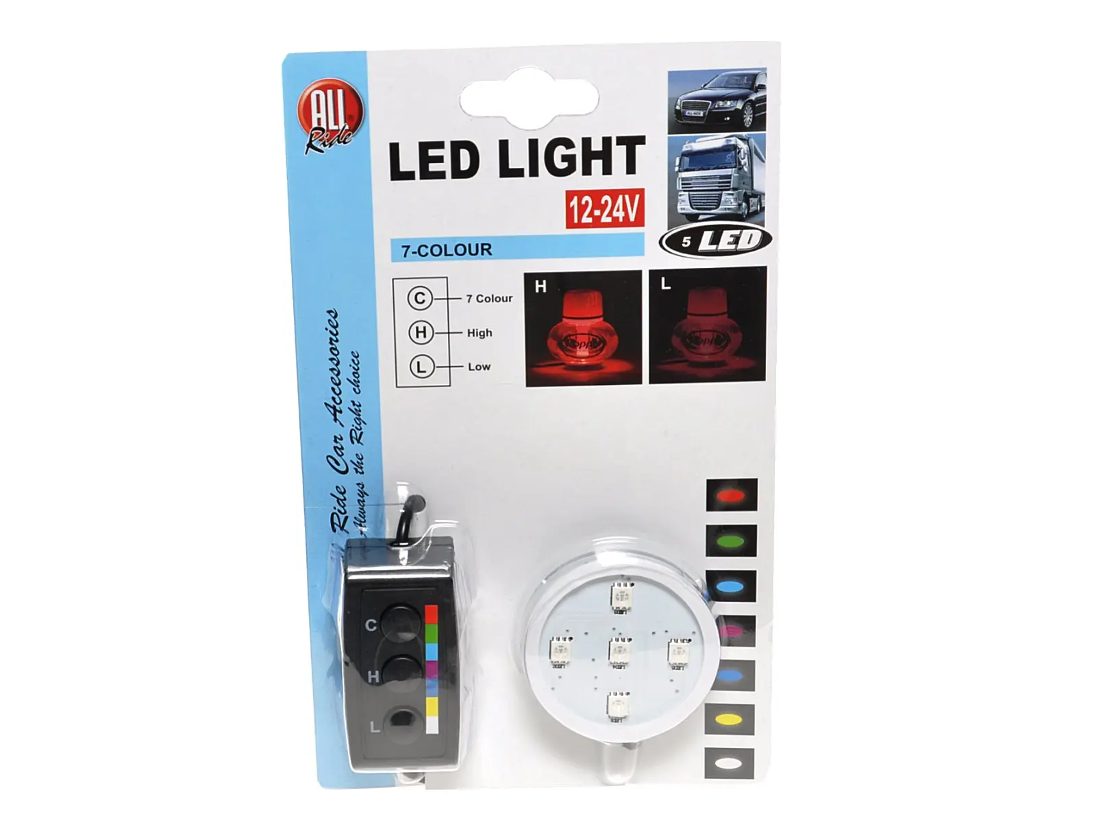 Deko LED für Poppy Lufterfrischer, 5LED, 7 Farben