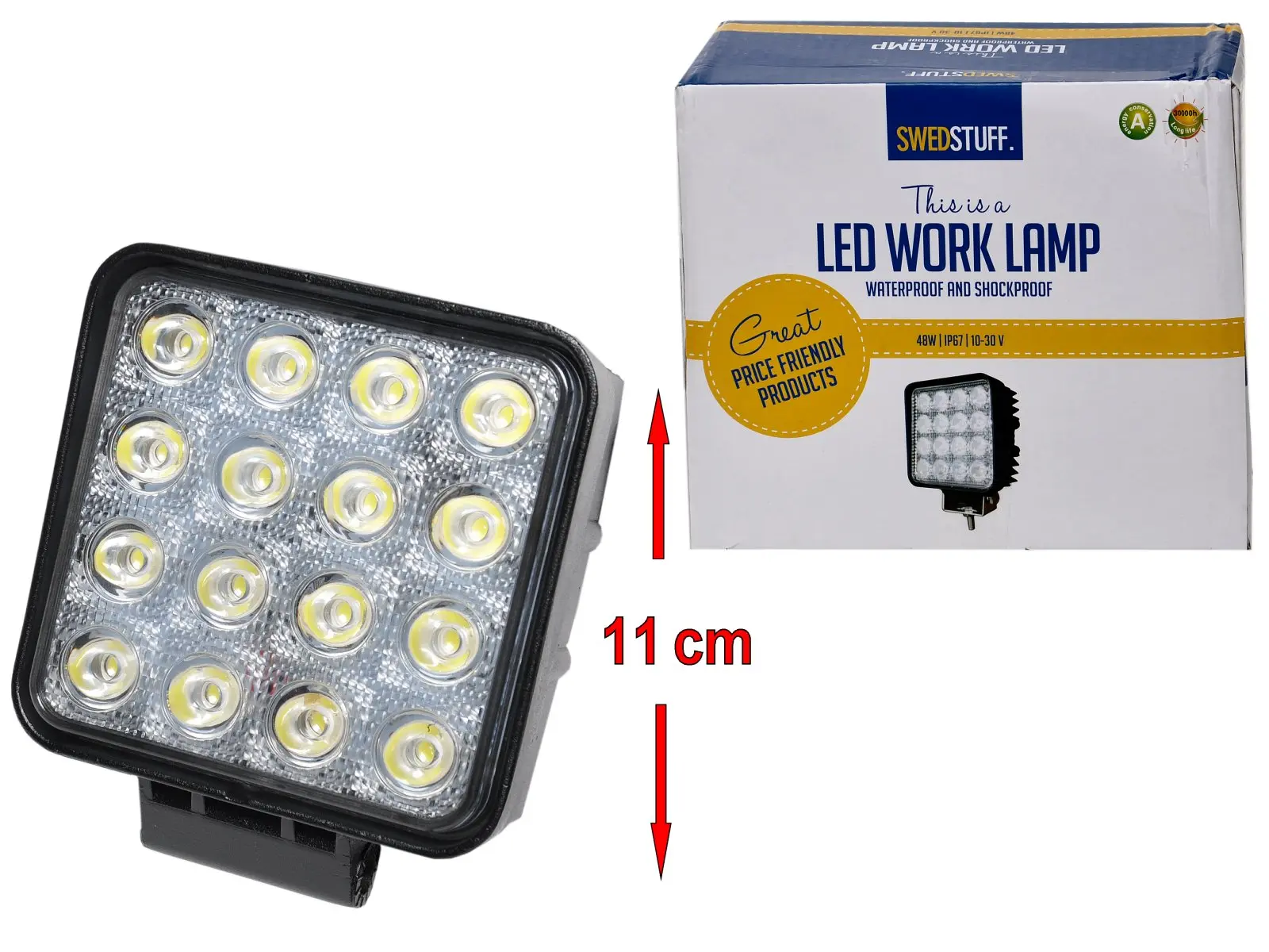 LED Arbeitslampe 16LED 2350 Lumen, 10-30 V / 48W