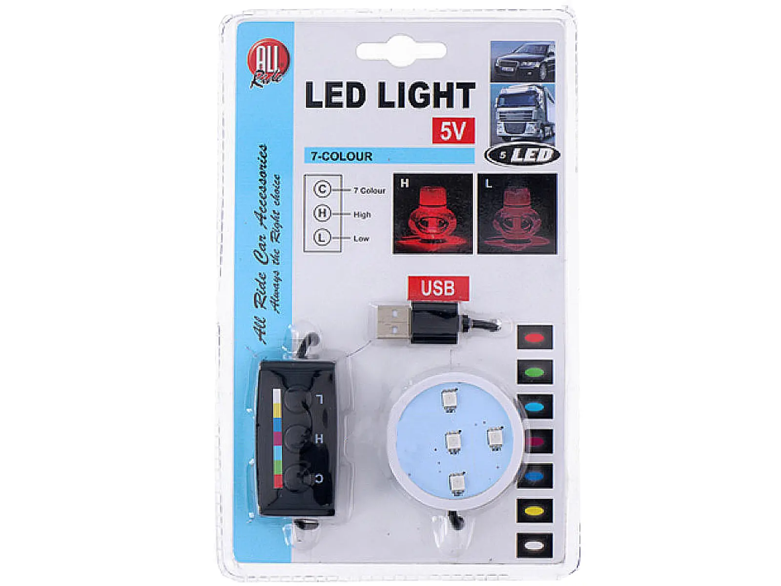 Deko LED für Poppy Lufterfrischer, USB, 7 Farben