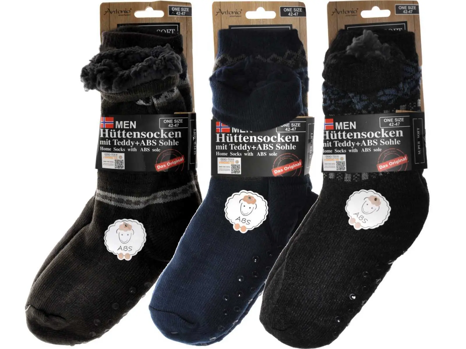 Hüttensocken Herren UNI ONESIZE m.Teddy+ ABS