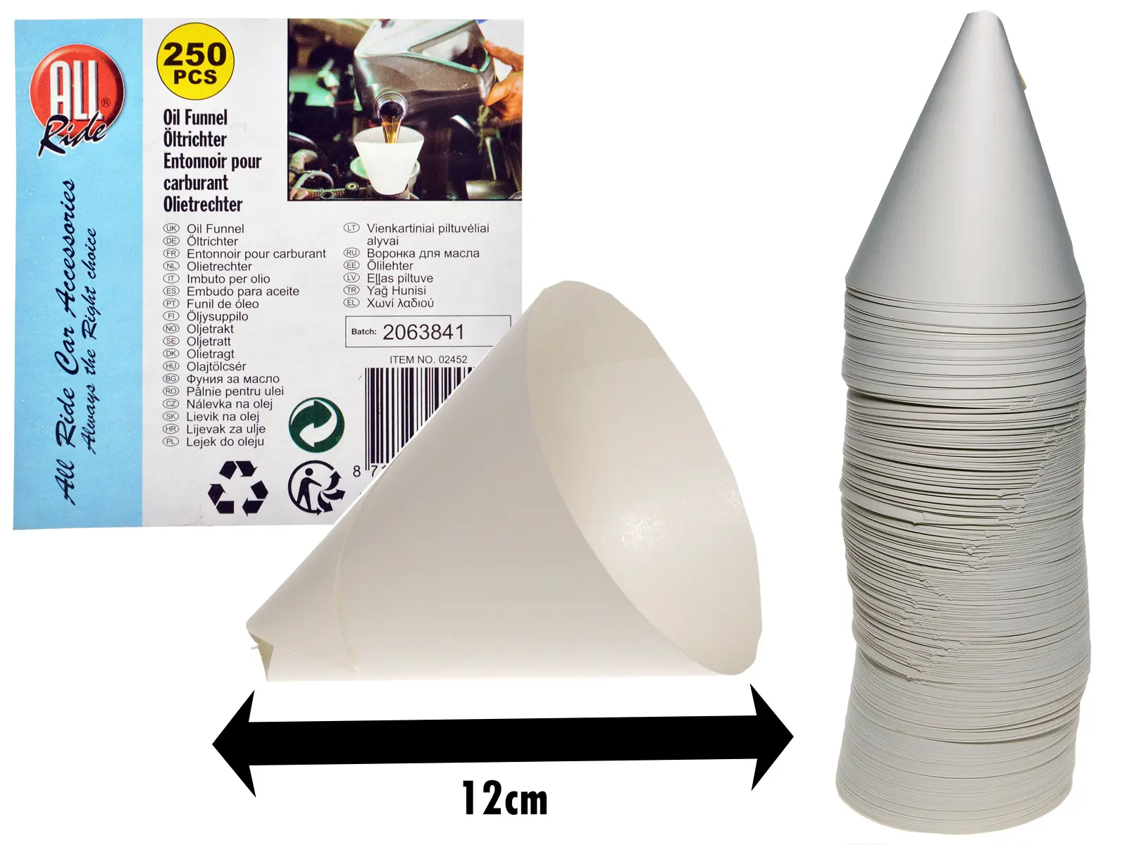 Trichter Papier Einwegtrichter Pack x250