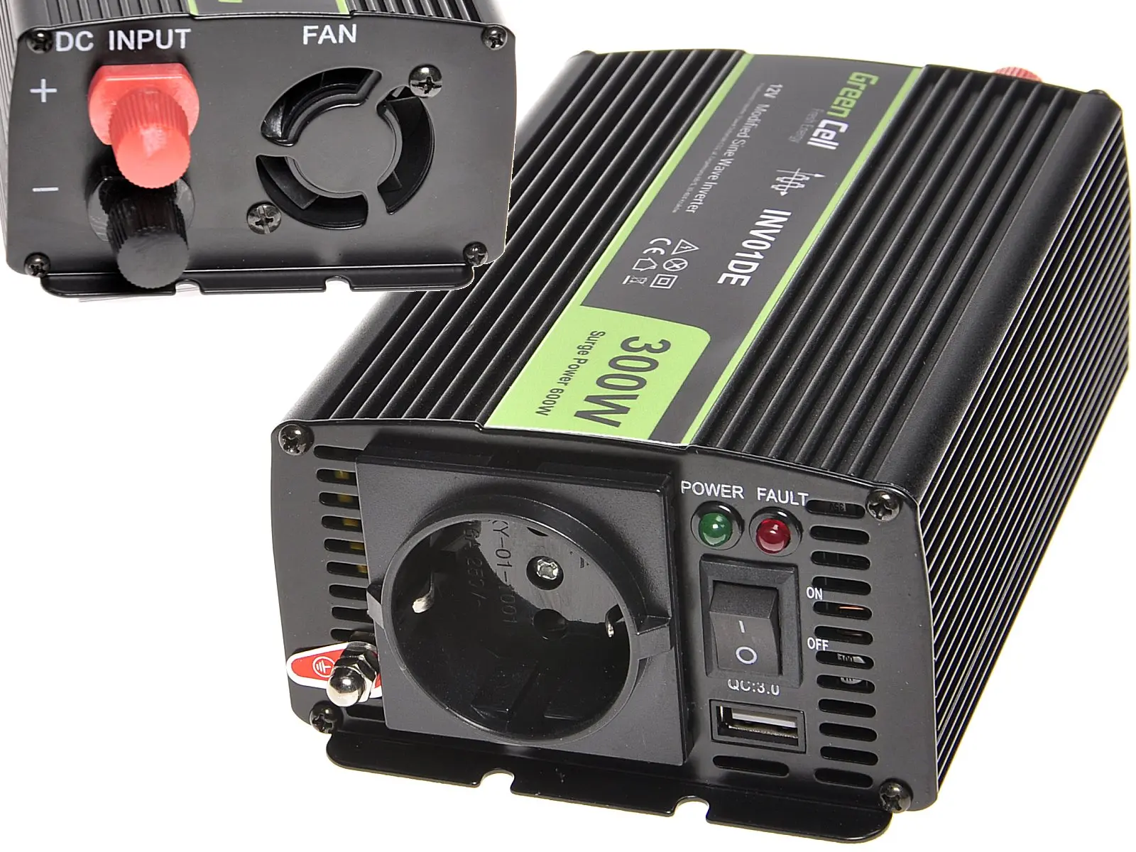 Power Inverter GreenCell  DC/AC 12 > 230V  300W