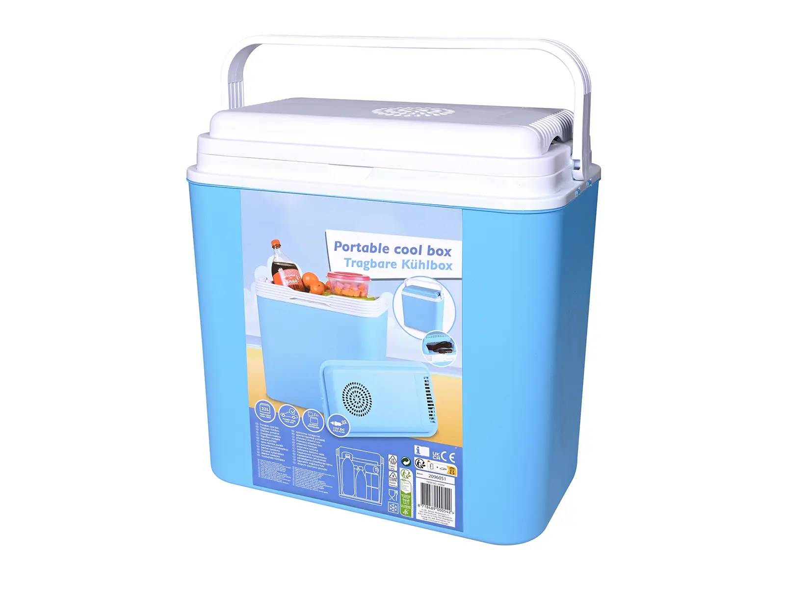 Kühlbox 22 L, 38x40x20 cm, mit 12 V Stecker