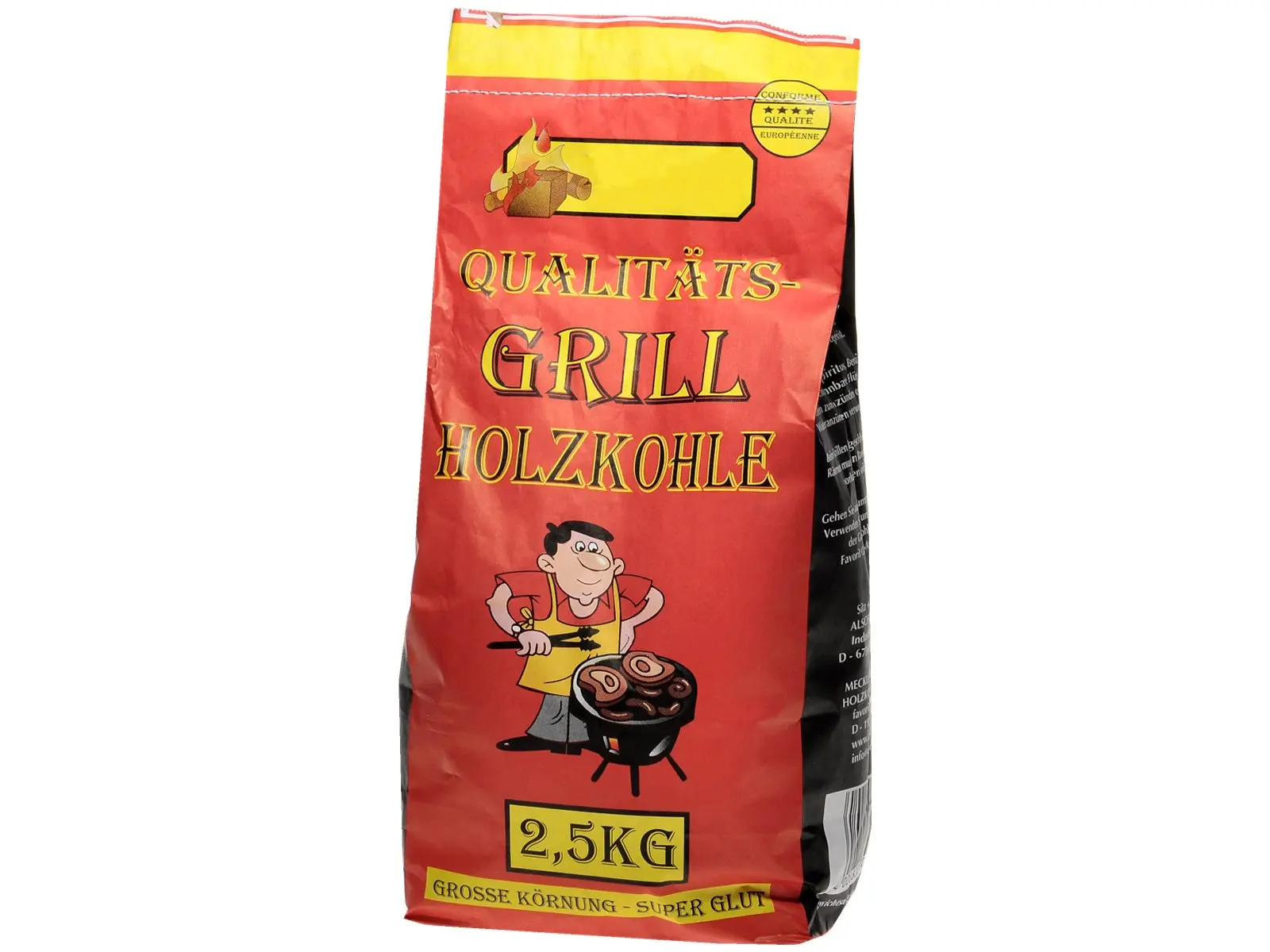 Grill HOLZKOHLE  DIN geprüft  2,5KG    180Pal VE6