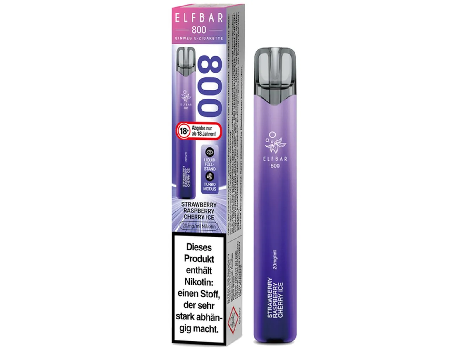 ELFBAR 800 Einweg 20mg/ml Straw-Raspb. Ch. I. VE10