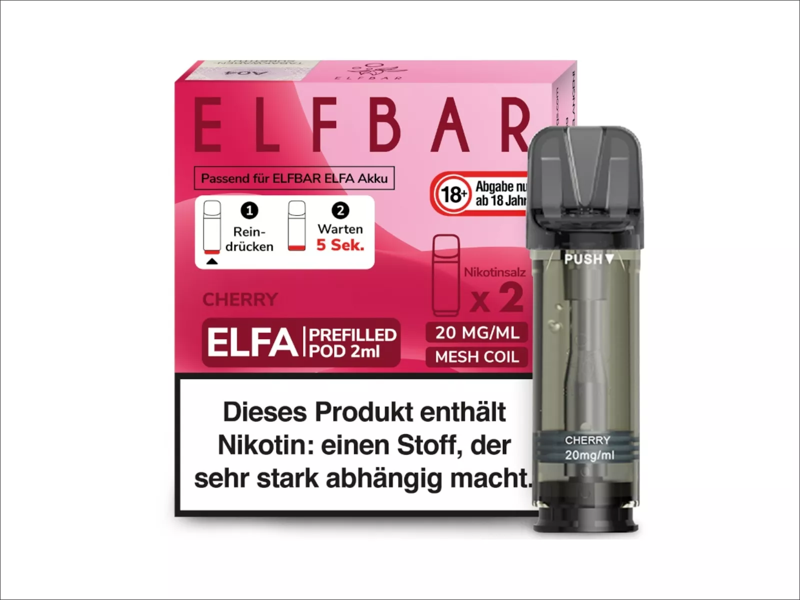 ELFBAR Elfa Pod, 20mg/ml Cherry VE10