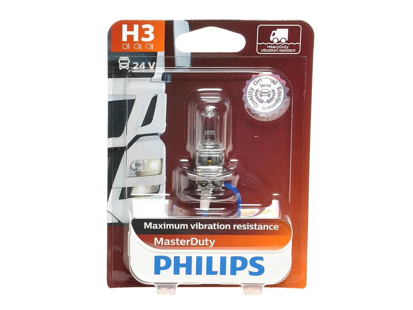 PHILIPS H3 MasterDuty, 24V, 70W, weiss